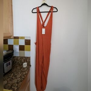 Brand NEW Thaluta Loose Fit Harem Jumpsuit Baggy Overall Orange 1Size Fits All